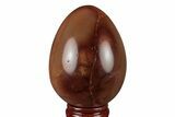 Colorful, Polished Carnelian Agate Egg - Madagascar #219064-1